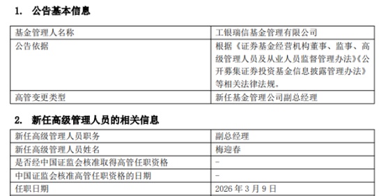 财政背景与银行历练交融,梅迎春履新工银瑞信基金副总经理。 股票财经 财政背景与银行历练交融,梅迎春履新工银瑞信基金副总经理。 股票财经 财政背景与银行历练交融,梅迎春履新工银瑞信基金副总经理。 股票财经