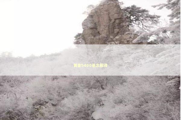 黄金5400悬念解读 新闻