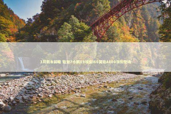 3月新车前瞻 铂智7小鹏X9埃安i60昊铂A800领衔登场 新闻