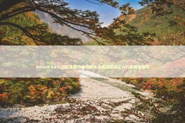 Mhmarkets迈汇金银价格探底尚未完成回调压力仍有释放空间 新闻