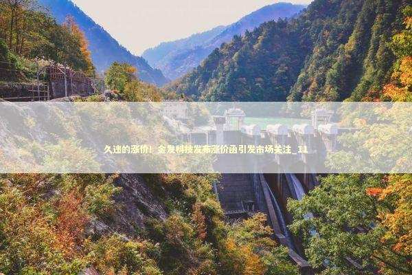 久违的涨价！金发科技发布涨价函引发市场关注_11 新闻