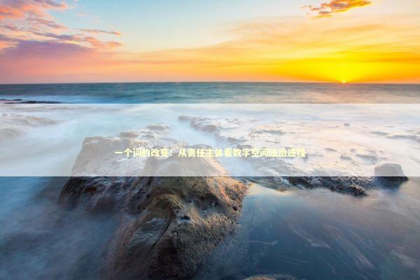 一个词的改变：从责任主体看数字空间法治进程 新闻