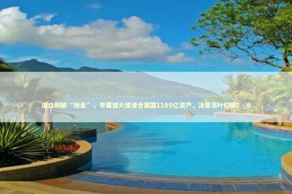 港口刚被“抢走”,李嘉诚火速清仓英国1100亿资产,决意落叶归根?_6 港口刚被“抢走”,李嘉诚火速清仓英国1100亿资产,决意落叶归根?_6 新闻